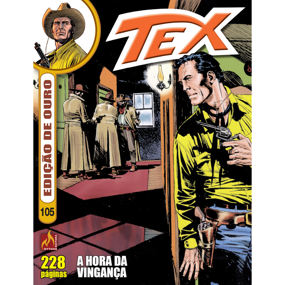 Capa do livro Comics - Tex edição de ouro nº 105 - por Claudio Nizzi - Mythos Editora