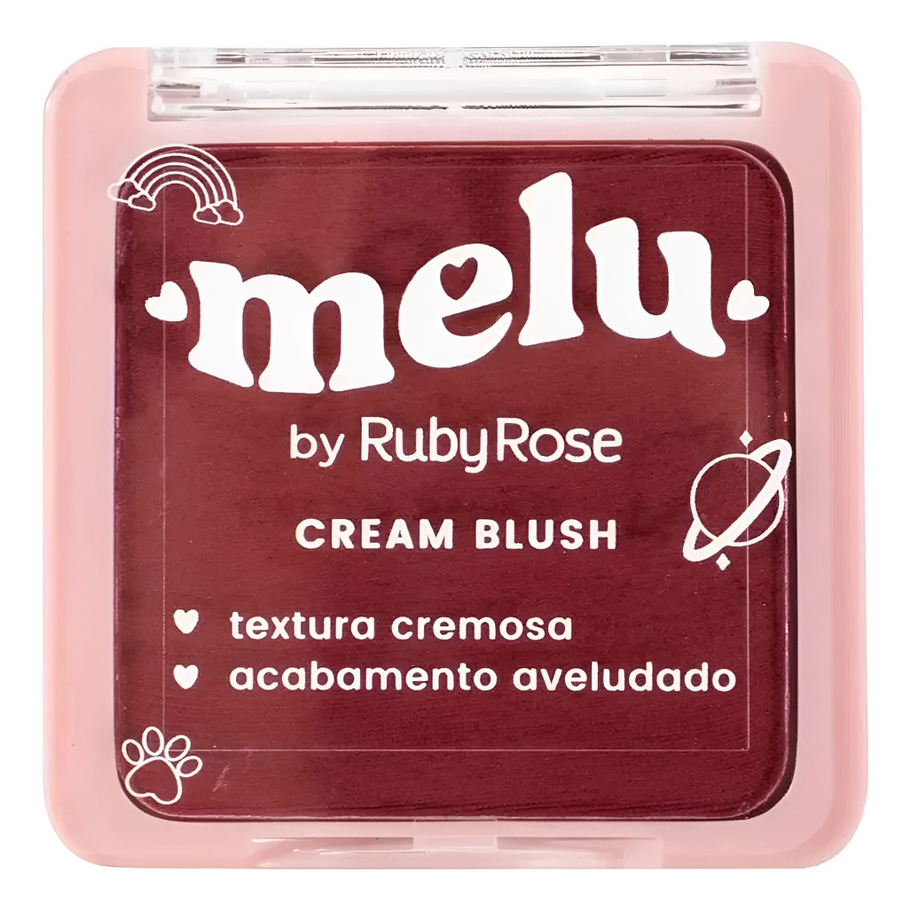 Cream Blush Melu Ruby Rose Cremoso Pigmentado Cores Variadas