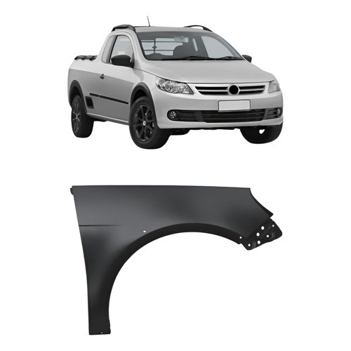 Paralama Dianteiro Gol Saveiro G5 2009 2010 2011 2012 Preto em Oferta na Shopee