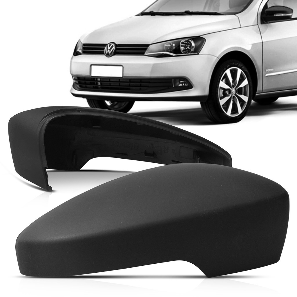 Capa Retrovisor Gol G6 2012 2013 2014 2015 2016 Preto Texturizado Com Seta