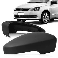 Capa Retrovisor Gol G6 2012 2013 2014 2015 2016 Preto Texturizado Com Seta