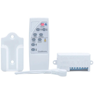 Controle Remoto Branco Para Ventilador De Teto E Lâmpada QV40 Qualitronix Iluminação Com Receptor em Oferta na Shopee