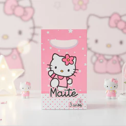 Sacolinhas Hello Kitty Lembrancinha Personalizada Sacolinhas Surpresa Caixinha PEGUE E MONTE