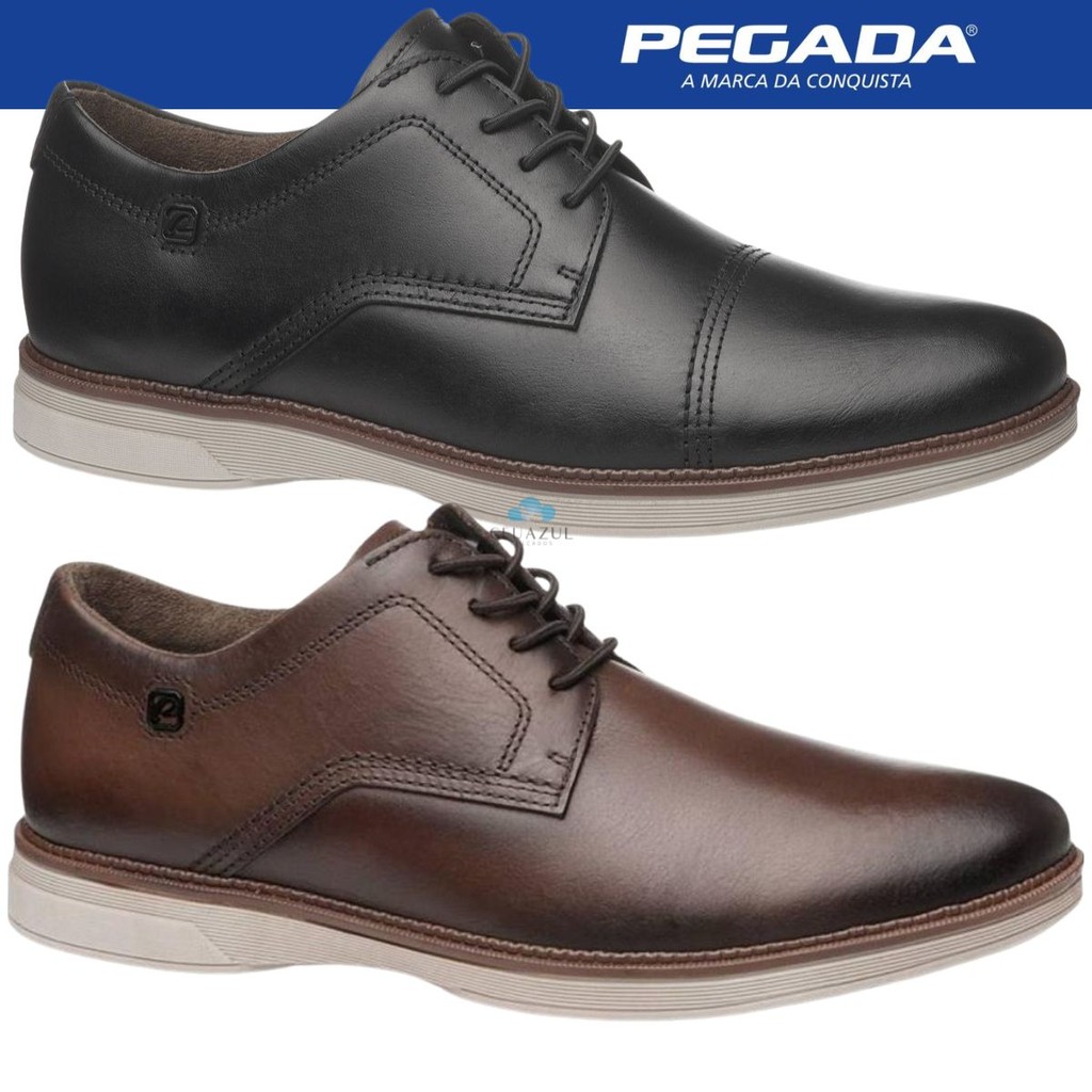 Sapato Masculino Pegada Casual Couro Original Conforto Social em Oferta na Shopee