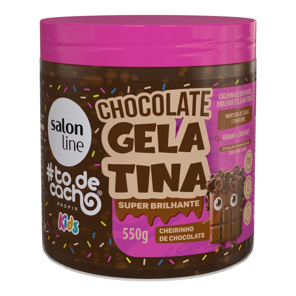 Gelatina Salon Line Kids  #ToDeCacho Cheirinho de Chocolate 550g