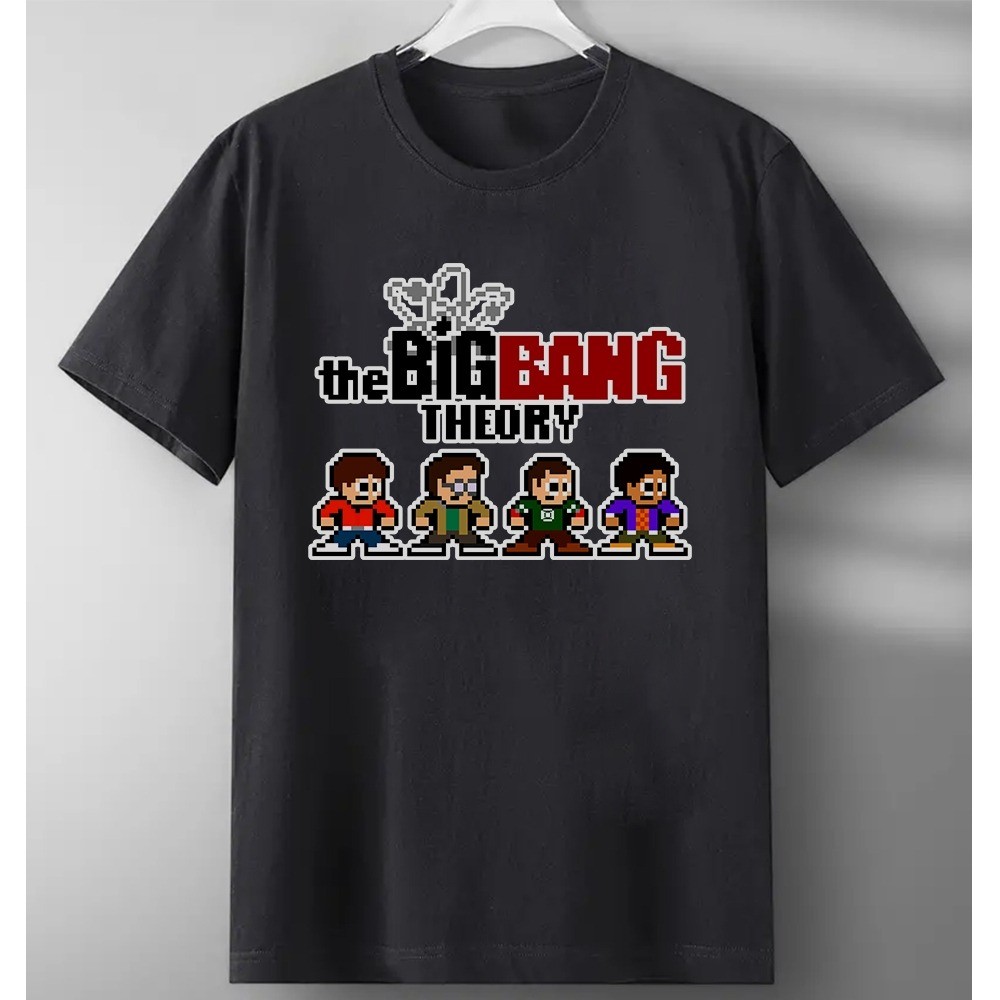 [Camiseta Premium em Algodão Puro]GXG Camiseta Unissex Premium Seriado Big Bang Teoria Confortavel Desenho Camisa 100% A