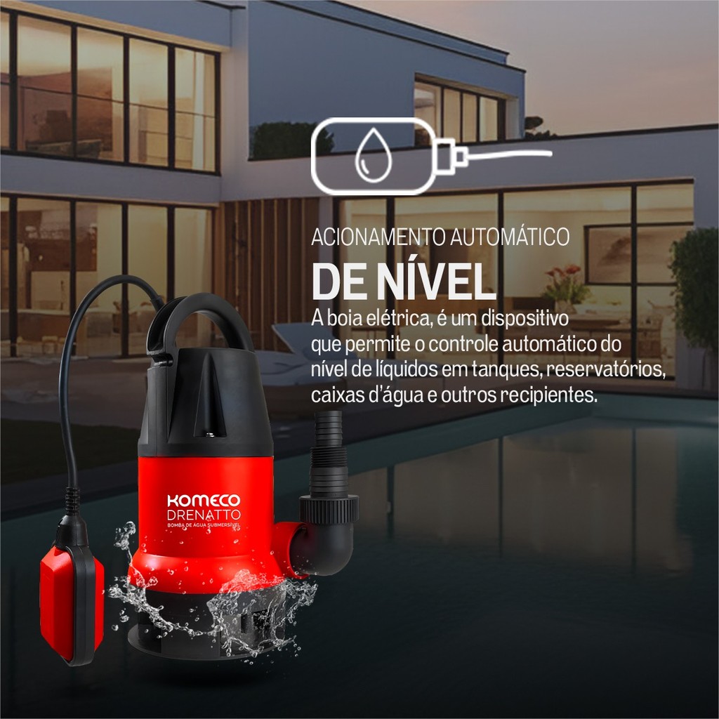 Detalhes do Bomba D'água Submersível 3/4CV 550W Komeco