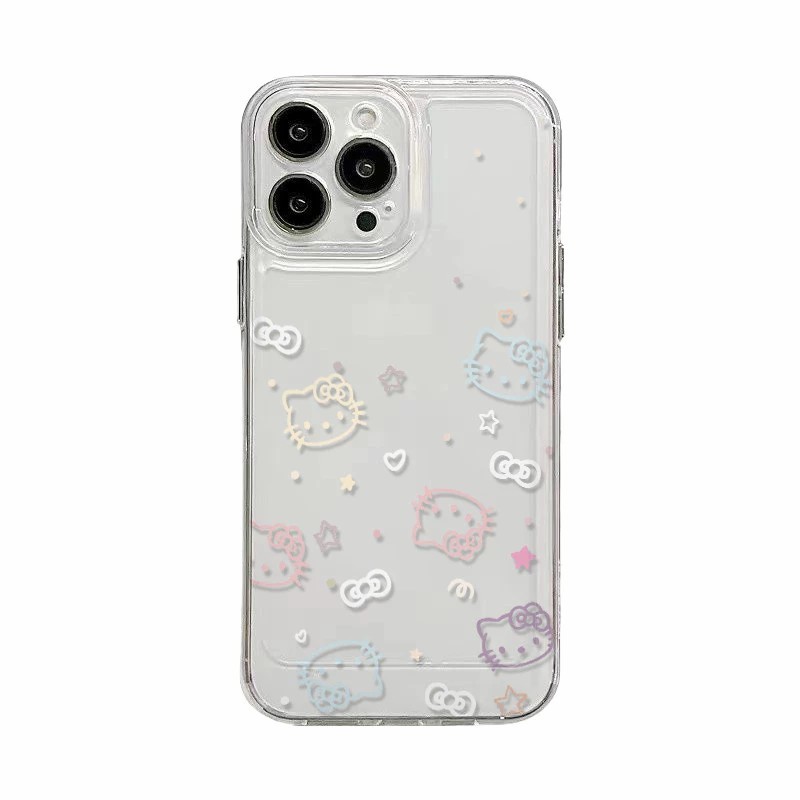 Capinha Capa para Samsung A15 A54 A16 A06 A34 A23 A05 A55 A35 S24 S25 Plus Ultra Hello Kitty transparente Anti-impacto