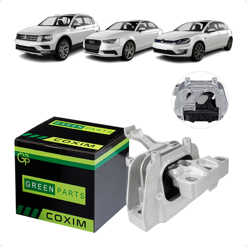 Coxim Motor Direito Audi A3 (8V1/8Vk) 1.4 16V Turbo 2014-17/ Volkswagen Tiguan 1.4 Turbo 2016-20 / Golf 1.4 Turbo 13-16