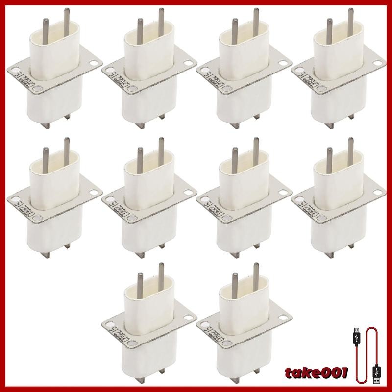 Tomar 10 PCS 4 Pinos Filamento Soquetes Forno Microondas Magnetron Plug Tomada Conectores Substituição Essencial P