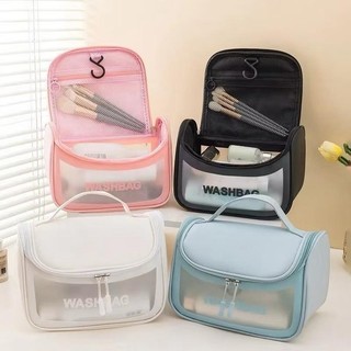 Necessário Organizador Viagem Bolsa Impermeável De Maquiagem Transparente Portátil Flip L…