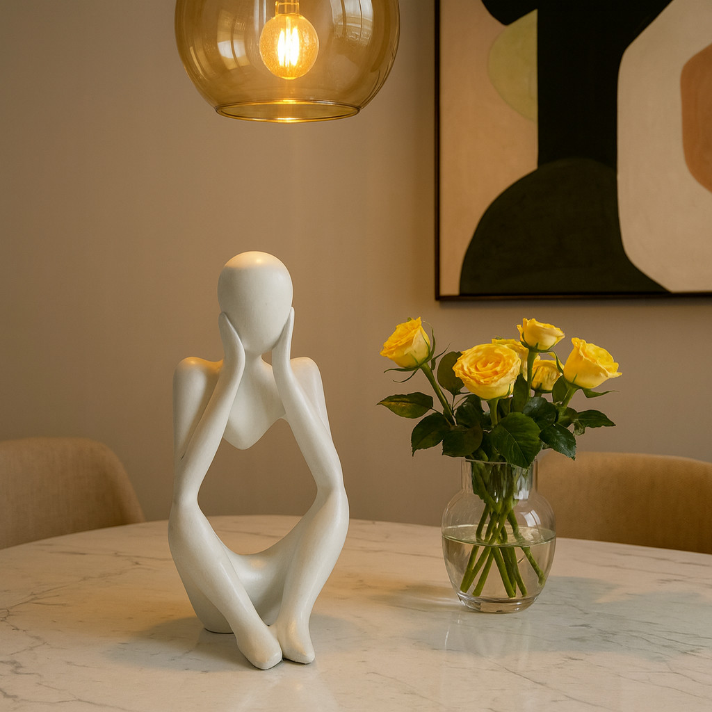 Enfeites Pensador Abstrato em Resina  Arte e Sofisticação em Oferta na Shopee