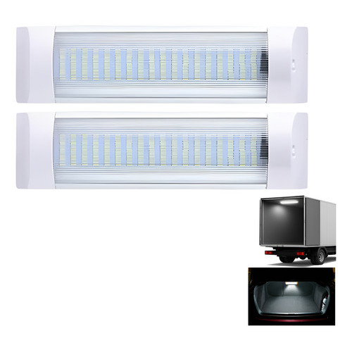 2 Lanterna Luminária Luz Led Cabine Caminhão 10w12/24v Botão LIGA DESLIGA POTA MALAS BAU CAMINHÃO LED INTERNO