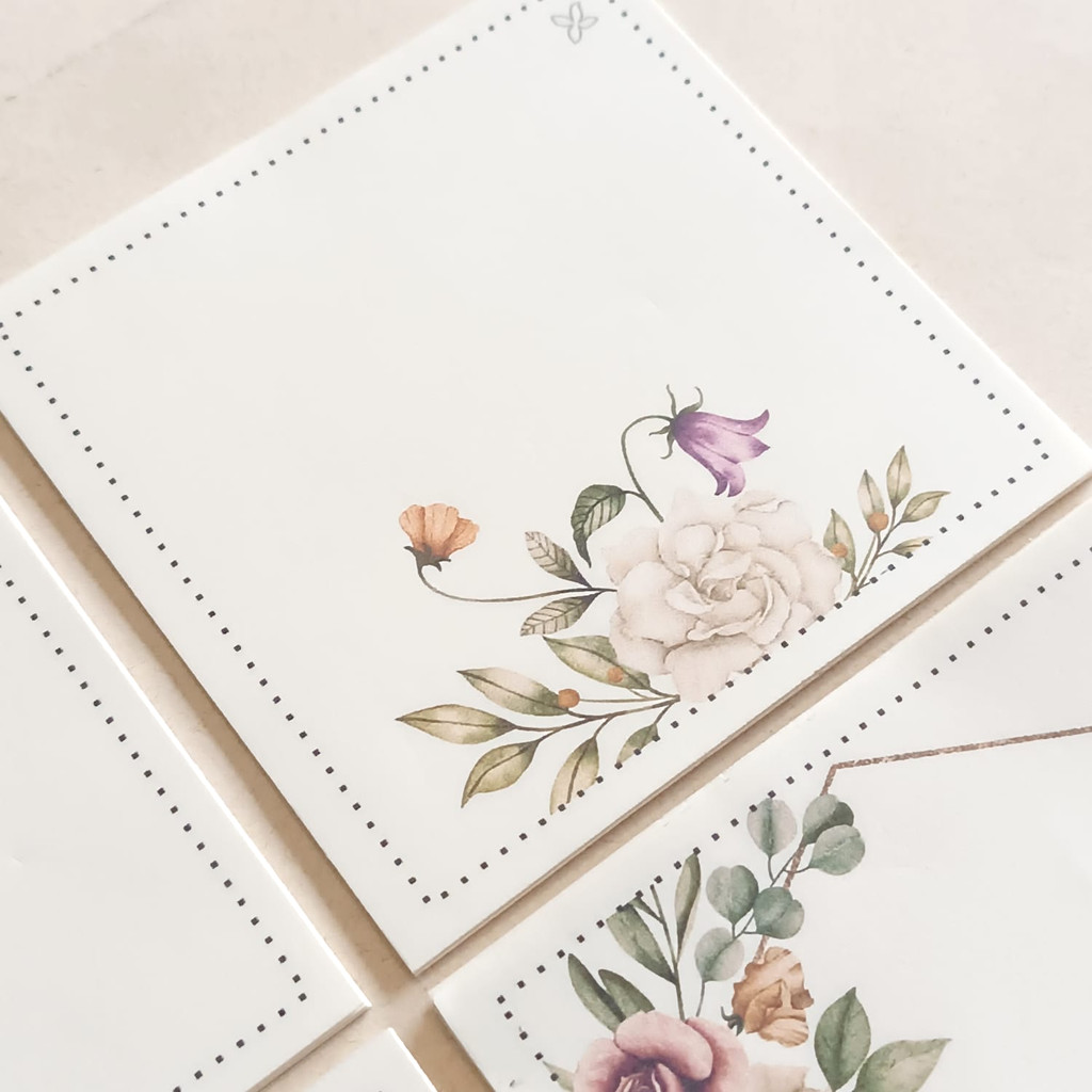 KIT Bloquinhos de Recado 04 Estampas 200fls | FLORES DA PRIMAVERA Papel: Marfim em Oferta na Shopee