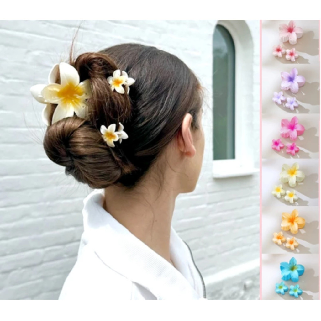 Kit 3 Grampo De Cabelo De Feriado De Praia Acessórios Piranha de Flor Presilhas para Cabelo Feminino