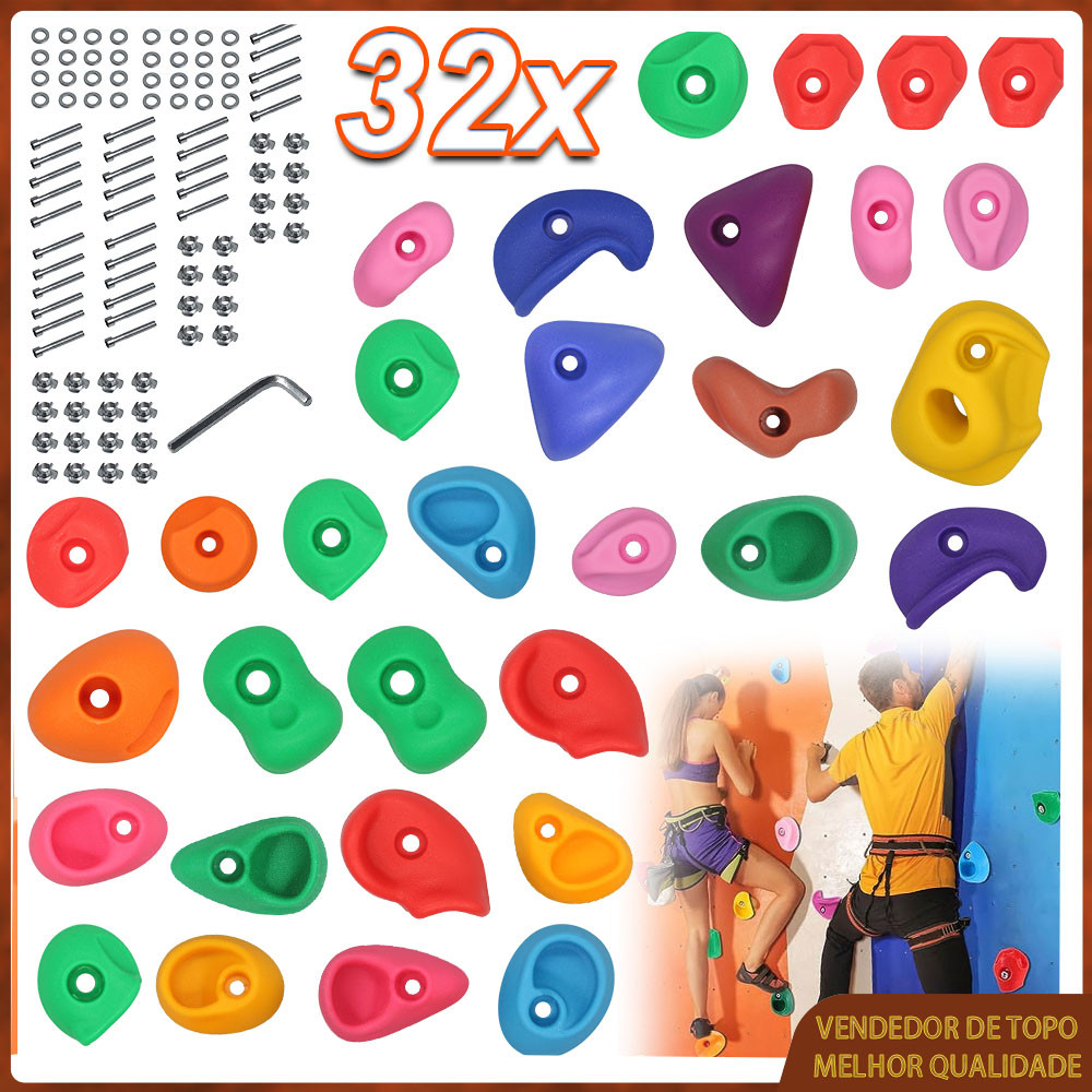32x Playground infantil escalada ponto Gecko parede escalada escalada unhas