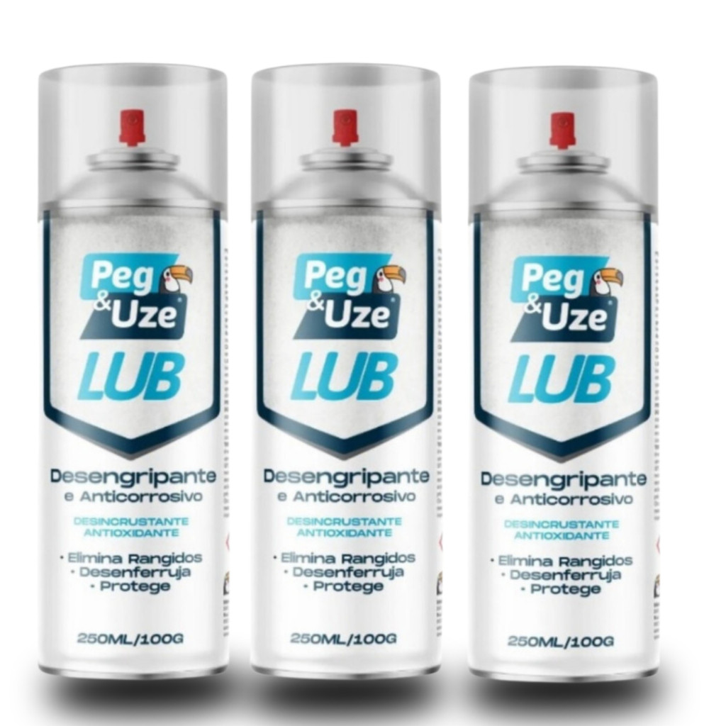 Kit 3 Desengripantes spray Antiferrugem 250ml - PEG&USE em Oferta na Shopee