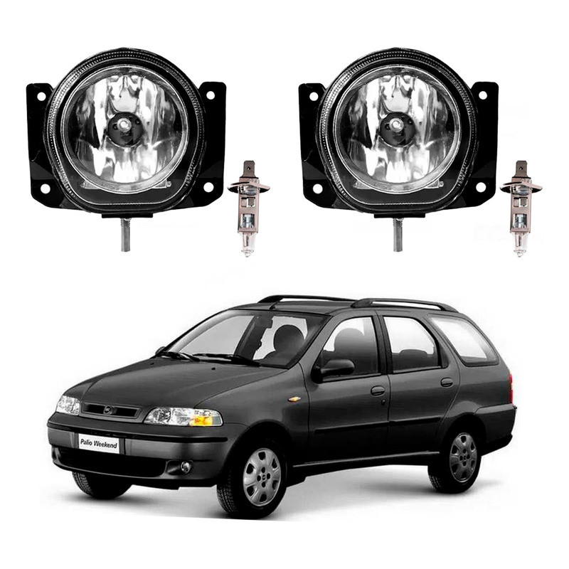 Par Farol Milha Lampada Palio Weekend 1.3 1.6 2001 A 2003 em Oferta na Shopee