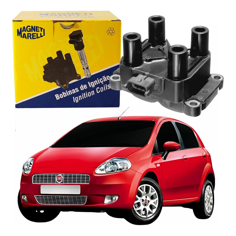 Bobina De Ignição Marelli Punto 1.4 8v Fire 2007 A 2010