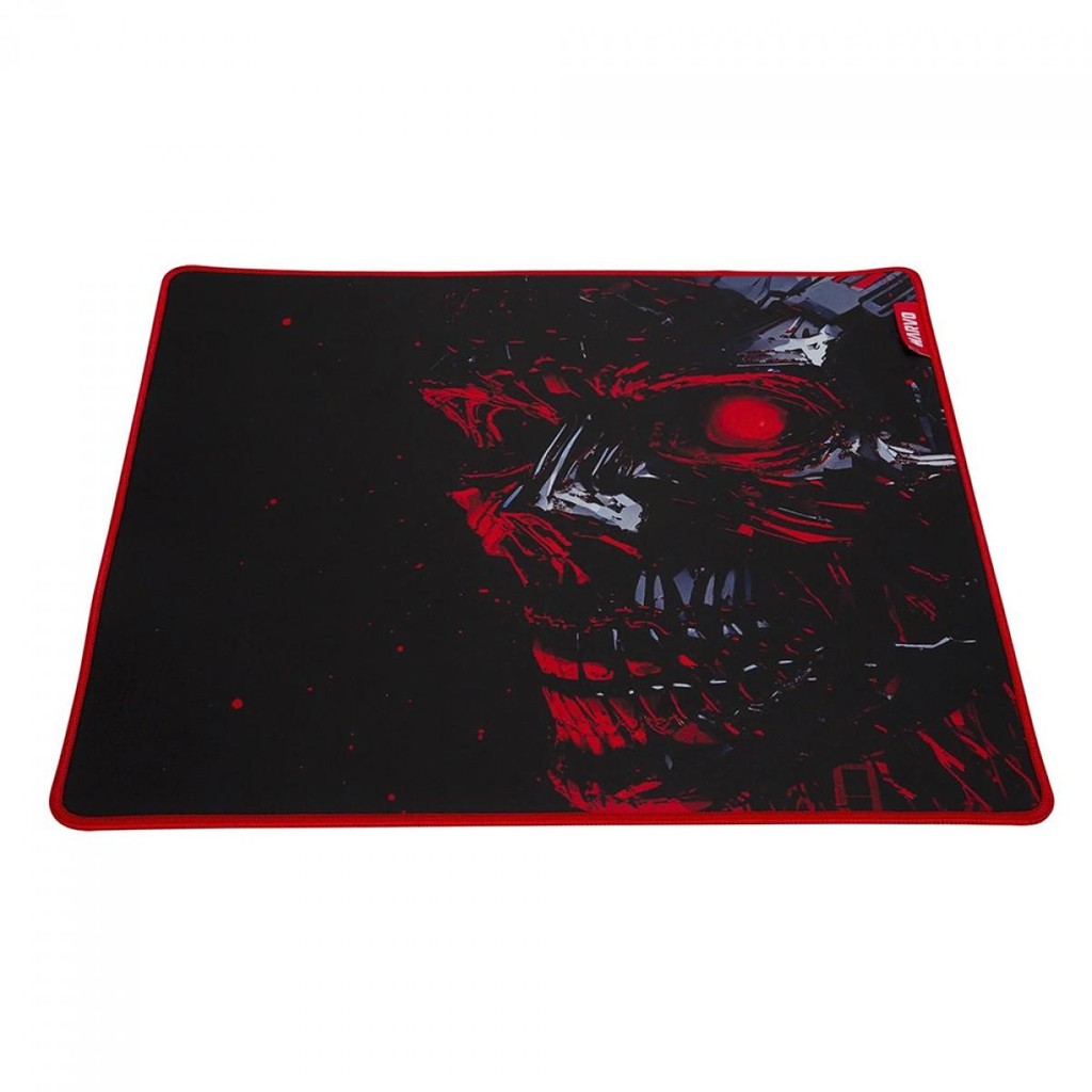 Mousepad Gamer Marvo G52 Noob L, 450x400mm, Preto/Vermelho - detalhe