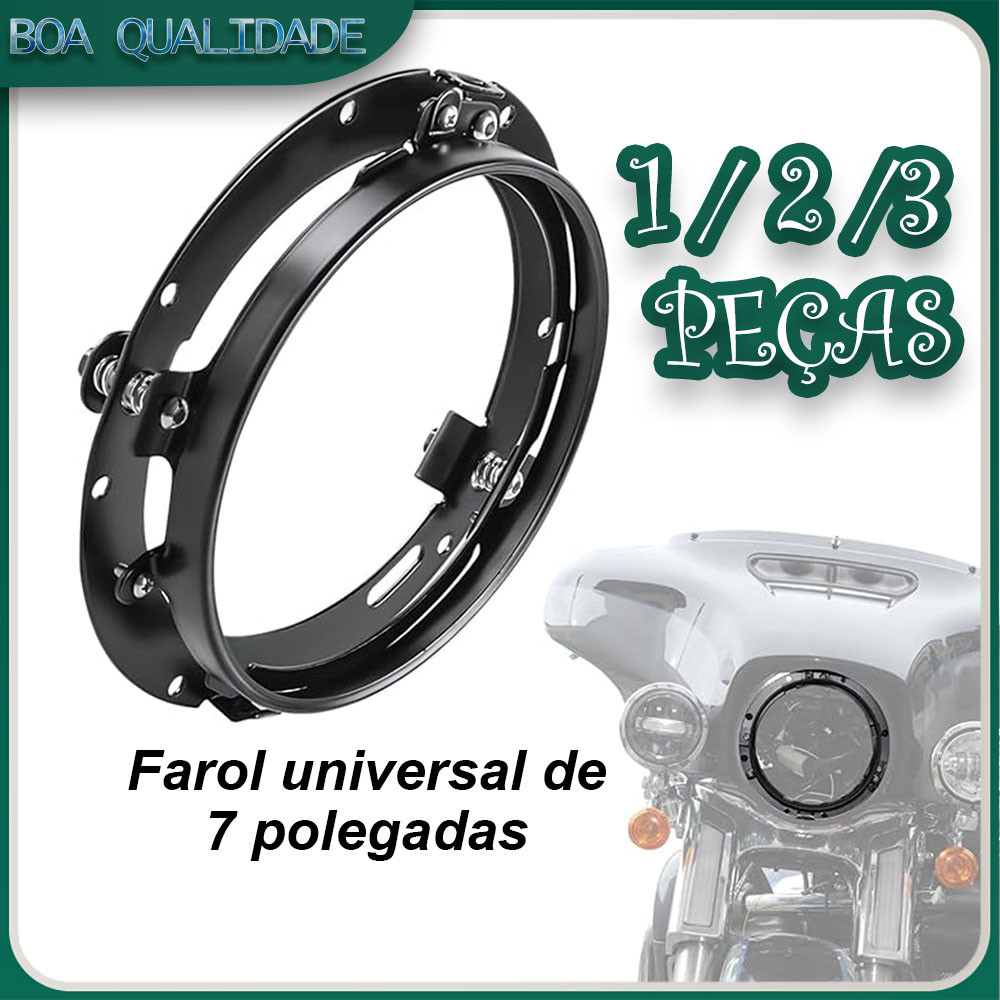 1/2 Unidade Preto Suporte Farol 7 Polegadas Universal Para Jeep Troller Fusca Kombi