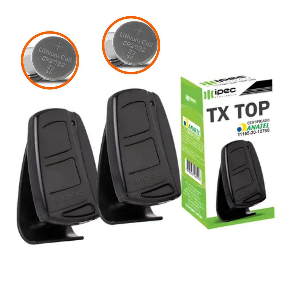 Kit Controle para Portão Alarmes Frequência 433,92 Tx Top Ipec em Oferta na Shopee