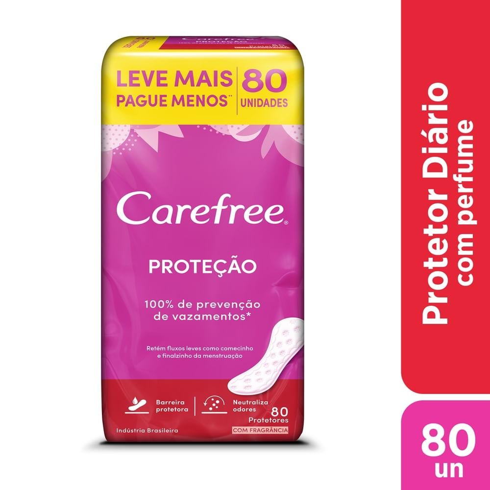 Protetor Diário Carefree C/ Fragrância 80Un Pague 60