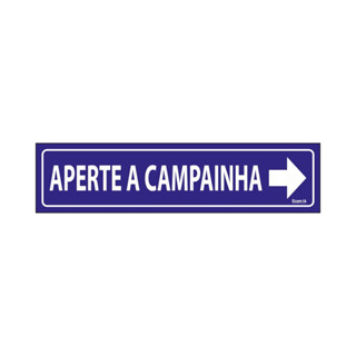 Placa De Sinalização Aperte A Campainha Á Direita 30x7 Ecom IA - D-906 F9e em Oferta na Shopee