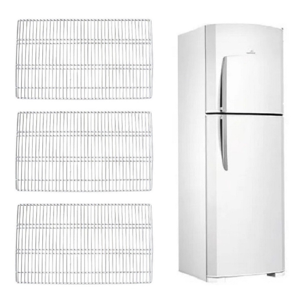 3 Prateleira Grade Aramada De Geladeira Aço Continental Copacabana Refrigerador