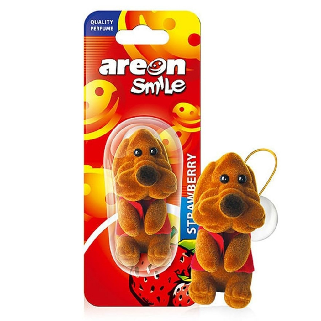 AROMATIZANTE AREON SMILE CACHORRINHO MORANGO 3D CARRO CASA
