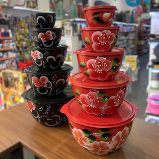 Kit Conjunto de 5 Potes Redondo 5 Tamanhos Bacia Saladeira Grande em Oferta na Shopee