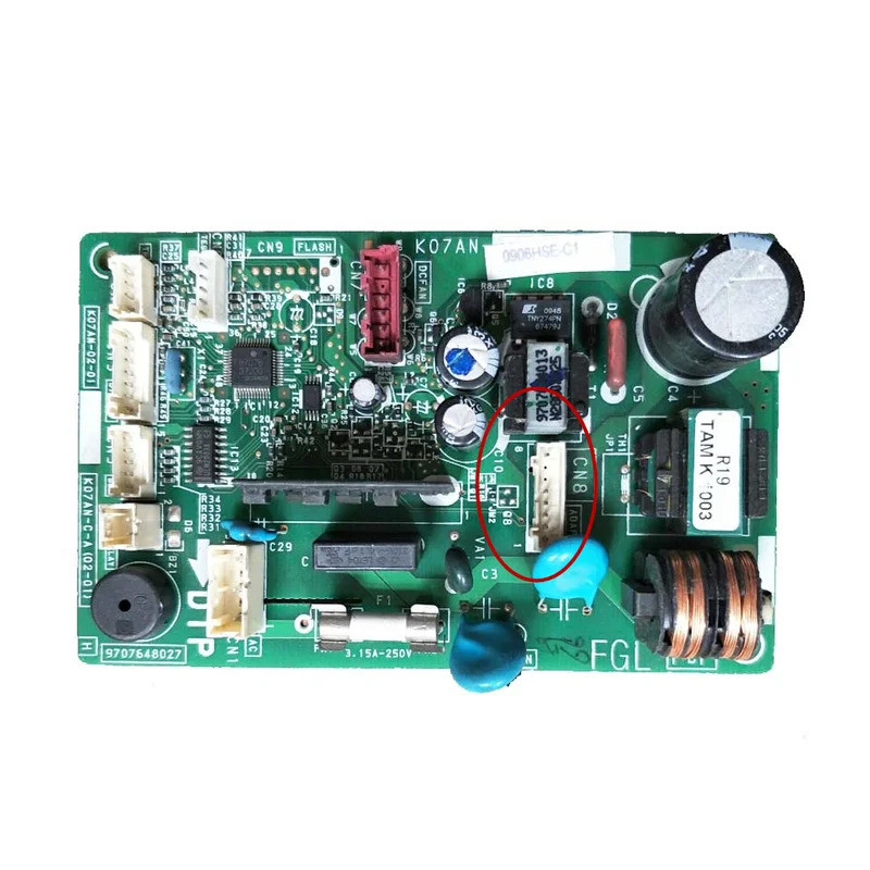 Usado Para Placa De Controle De Ar Condicionado Fujitsu K07AN-Ca (02-01) Circuito PCB K07AN-9707648027 Peças De Condicio