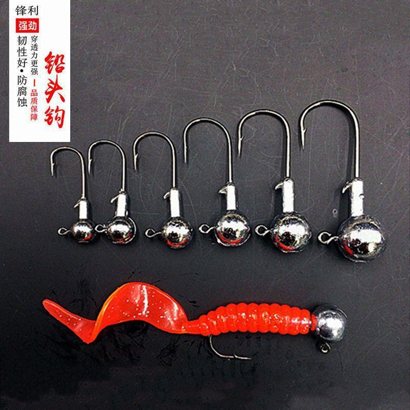 Gancho de chumbo Micro-forte, mistura mista, isca para tanque de sangue, minhoca macia, cauda em t, isca macia, levantam