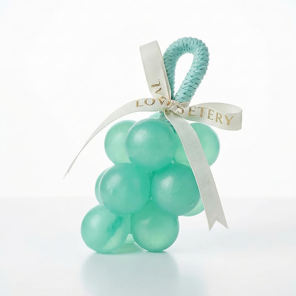 Sabonete Artesanal de Uva em Corda, Sabonete em Forma de Cacho de Uva, Fragrância Decorativa e Duradoura, Sabonete Aromá