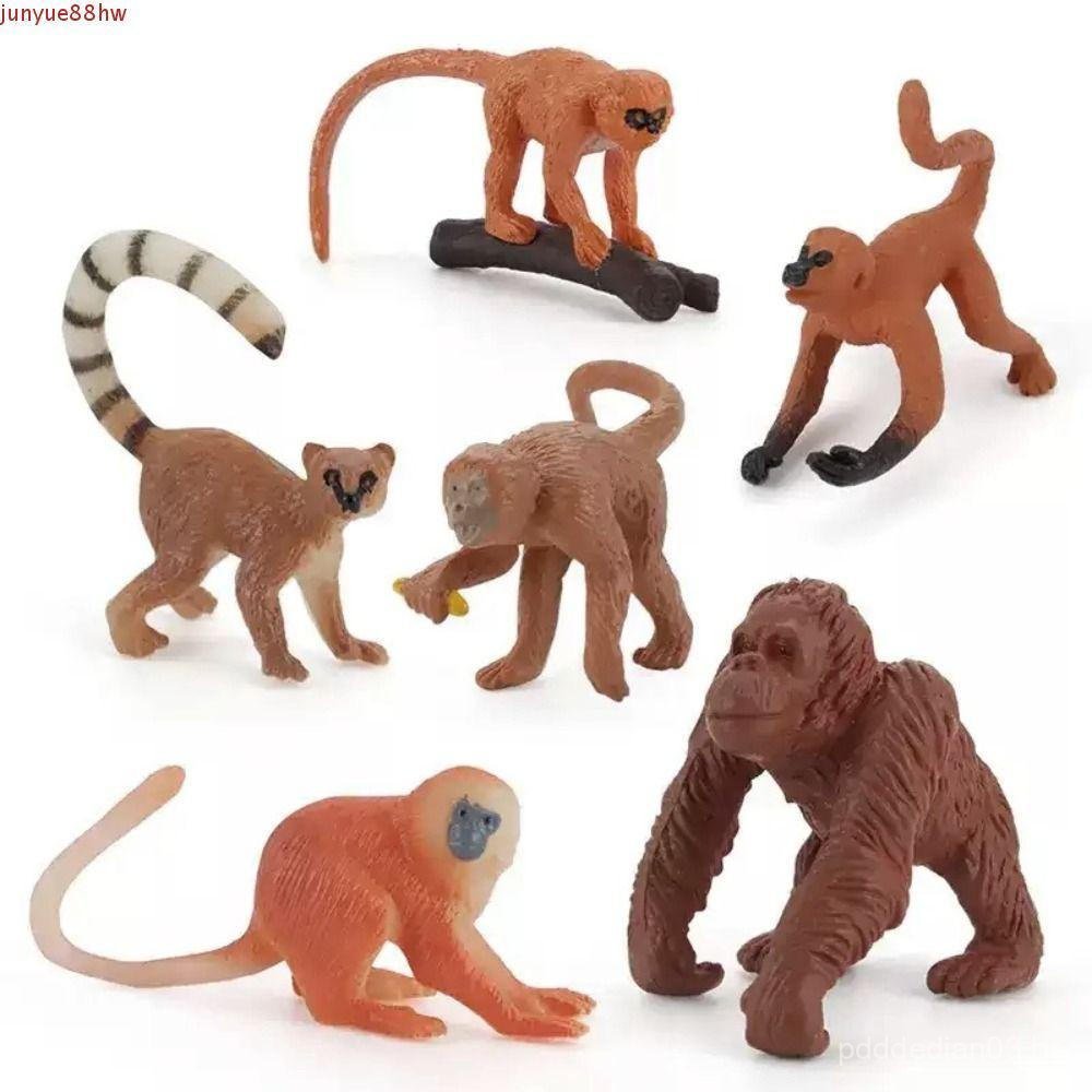 Modelo JUNYUE Chimpanzé , Figuras De Ação De Macaco De Animal Selvagem Em Miniatura , Educacional De Gorila Orangotango