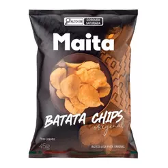 Batata Chips Maitá Lisa Natural 45g Embalagem com 20 Unidades