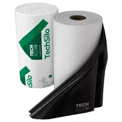 Lona Plástica Techsilo Preta/Branca 10x50m 40kg Techagro 100 Micra