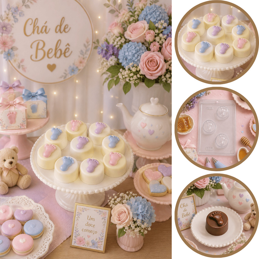 1~10 Forma BWB Especial 3 Partes Pão de Mel Pézinho Cód. 814 (BWB ESPECIAL) (CHOCO)
