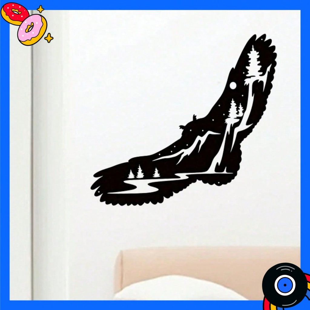 CIFbuy Ornamento De Pássaro De Metal Preto Asas Voadoras Decoração De Parede Casa Jardim Halloween Presente De Natal