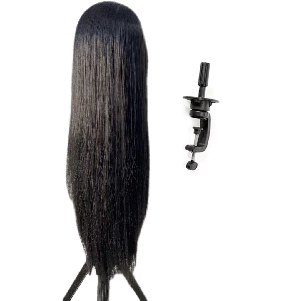 Cabeça de Boneca para Treino de Penteados e Tranças com Cabelo Orgânico + Suporte