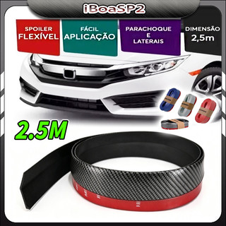 Saia Spoiler Parachoque Front Lip Borracha Tuning Universal Pronta Entrega