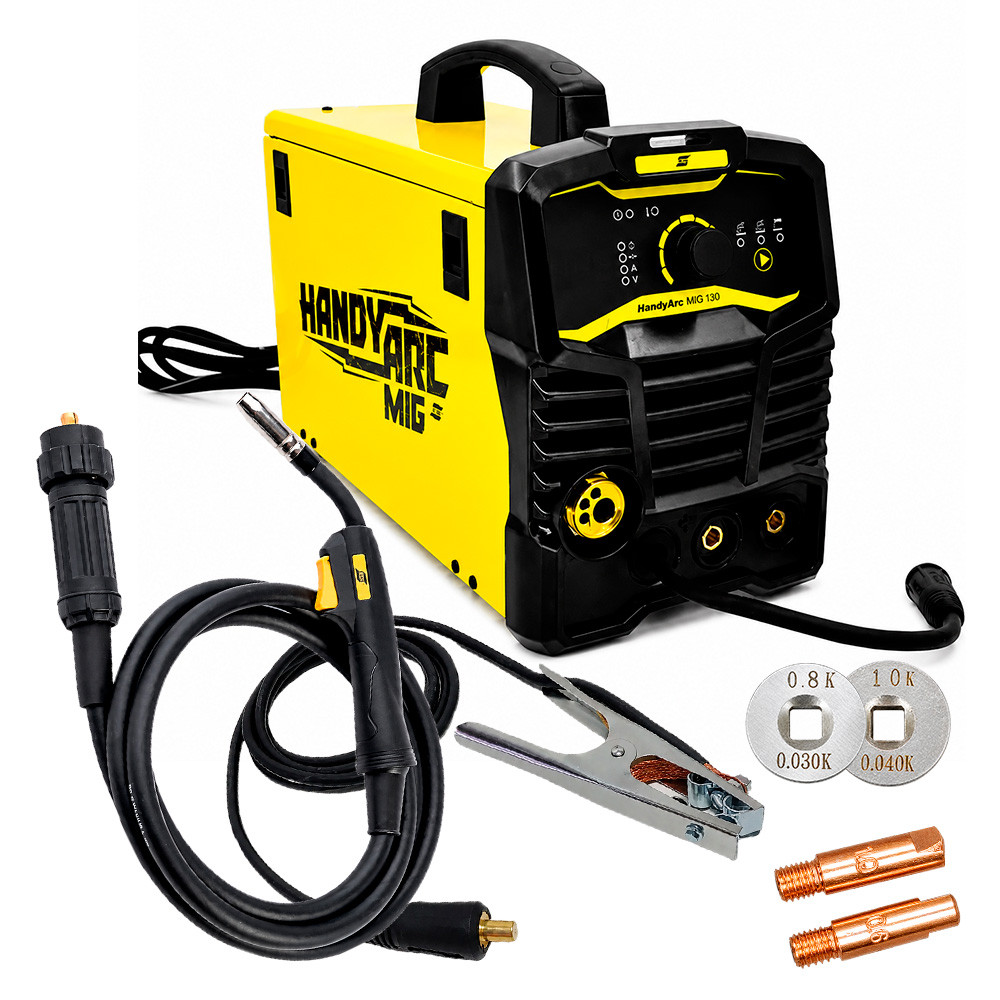 Inversora de Solda Multiprocesso ESAB HANDYARC MIG 130i TIG (DC), Eletrodo (MMA) e MIG/MAG Bivolt (110V/220V)