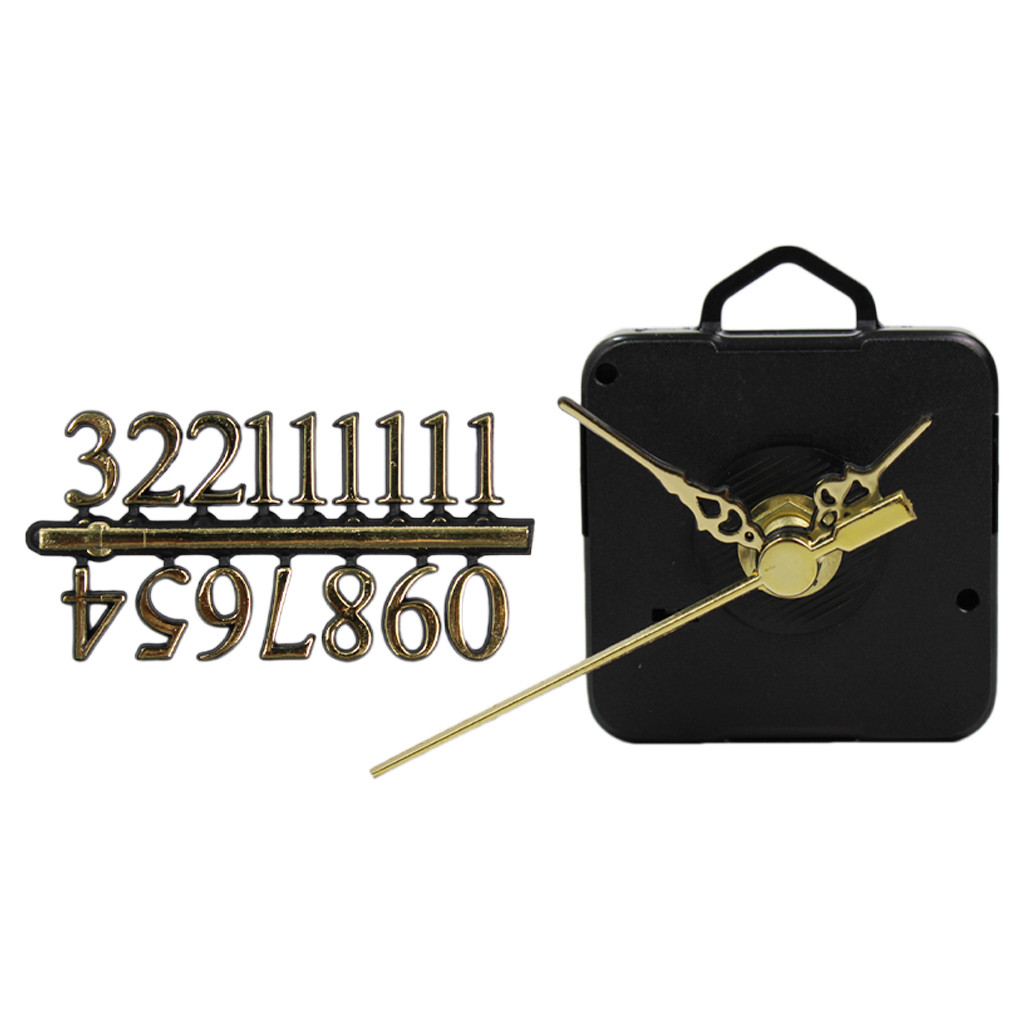 Kit 5 Máquina Relógio MDF Fino 13mm + Numerais Dourado P Luxo Lembrancinhas