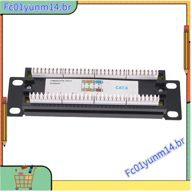 CAT6 8 Portas Remendo Painel Rack Rede 6.89 Polegada 1U Montagem Em Com Soquete RJ45 Para Quadro De Distribuição Domésti