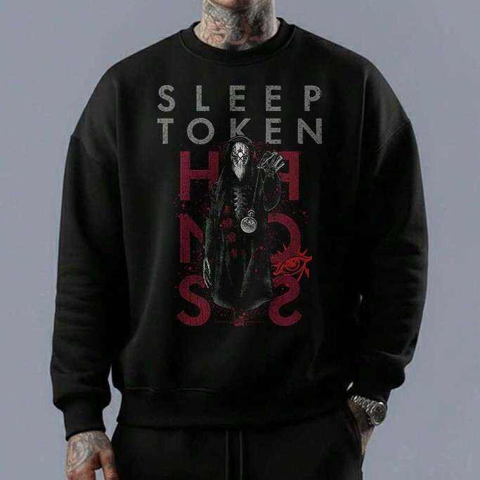 Moletom gola careca masculino blusa em algodão me eden band arock sleep token exclusiva