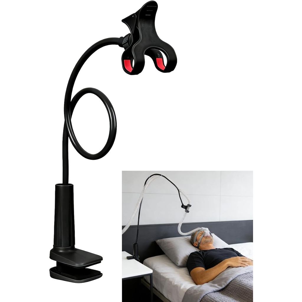 CPAP Hose Holder for Bed, Flexible CPAP Tube Holder and Tubing Support Stand Prevents Tube Tangle, Mask Pulling and Airf