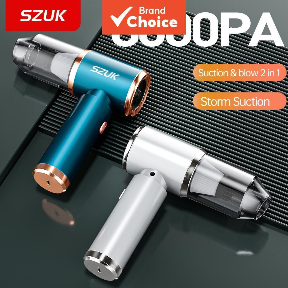 Aspirador de Pó Portátil Sem Fio SZUK para Carro – Mini Aspirador Potente, Silencioso, Com Acessórios e Filtros