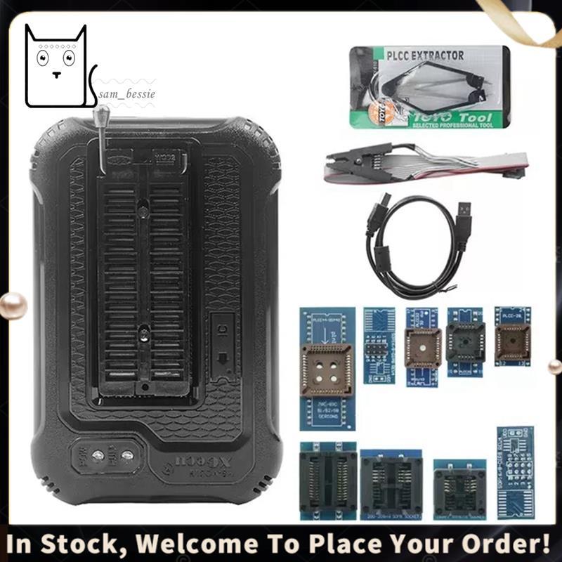 Para T48 TL866II-3G USB Kit Programador Universal 17386 + IC SPI Flash NAND EEPROM MCU PIC AVR Com 10 Adaptadores