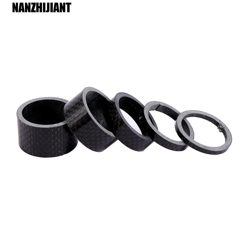 NANZHIJIANT Espaçador 28.6mm 3/5/10/15/20mm Fibra De Carbono Bicicleta Fone De Ouvido Garfo Dianteiro Alça Barra Anel