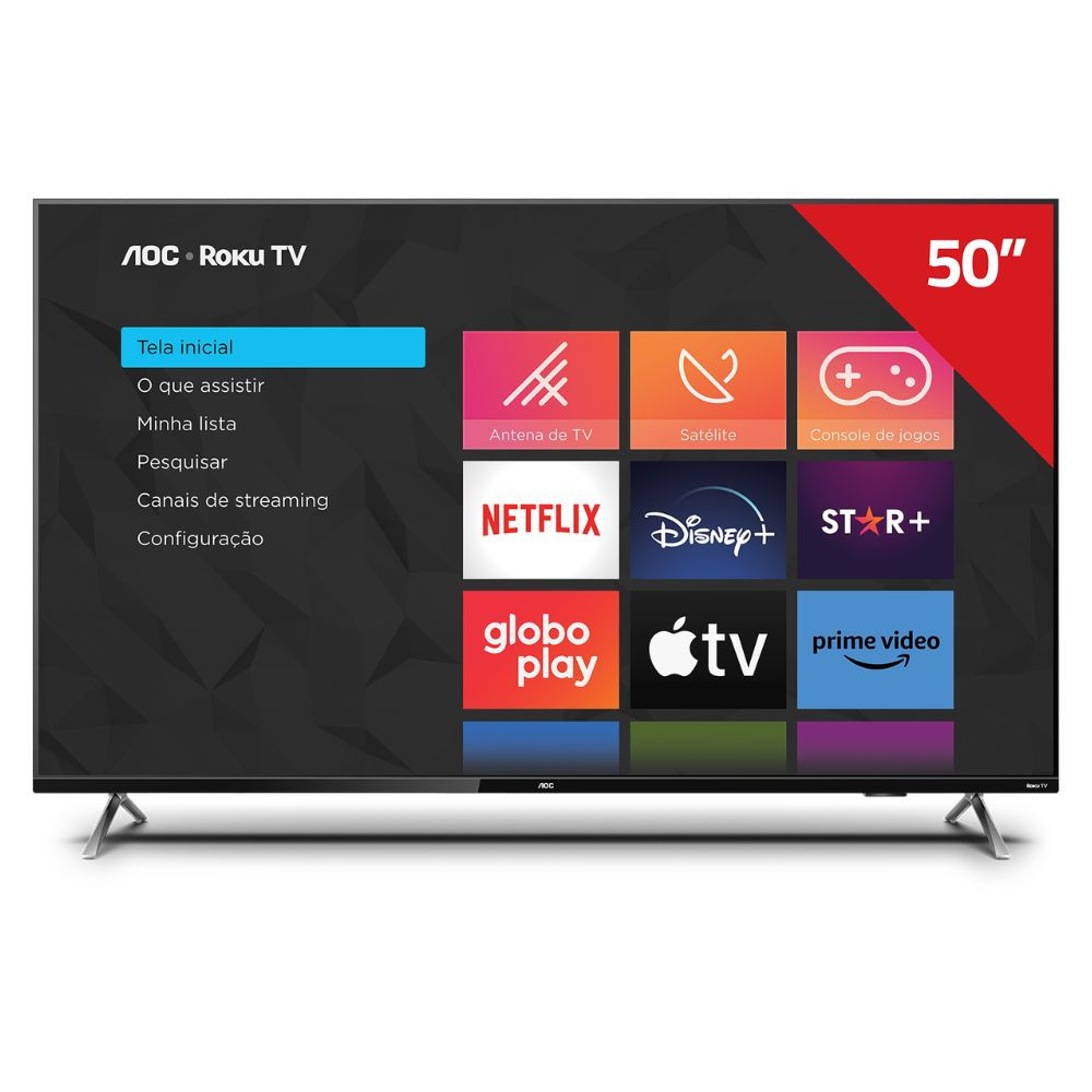 Smart Tv 50 50u6125/78g Roku UHD 4K AOC - Miniatura 2